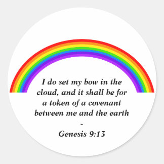 Regenbogen, Runder Aufkleber