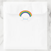 Regenbogen Runder Aufkleber (Tasche)