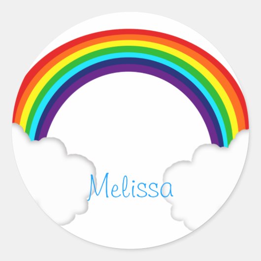 Regenbogen Runder Aufkleber (Vorderseite)