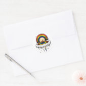 Regenbogen Runder Aufkleber (Umschlag)