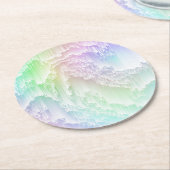 Regenbogen Runder Pappuntersetzer (Angewinkelt)