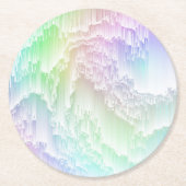 Regenbogen Runder Pappuntersetzer (Vorderseite)