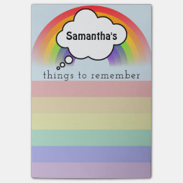 Regenbogen-Sachen, zum sich an von Listen-Post-It Post-it Klebezettel