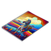 Regenbogen-Safari-Zebra-Notizbuch Notizblock (Linke Seite)