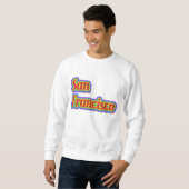Regenbogen San Francisco - auf Weiß Sweatshirt (Vorne ganz)