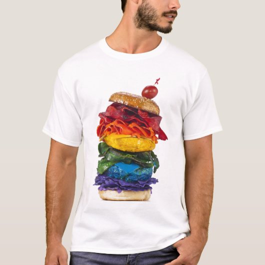 Regenbogen-Sandwich T-Shirt (Vorderseite)
