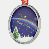 Regenbogen Sankt Silbernes Ornament (Links)