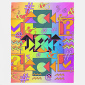 Regenbogen Satzzeichen + Symbole Fleecedecke (Vorderseite)