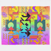 Regenbogen Satzzeichen + Symbole Fleecedecke (Vorderseite (Horizontal))