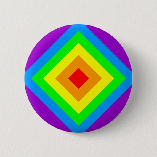 Regenbogen-Säure-Diamant Button (Vorderseite)