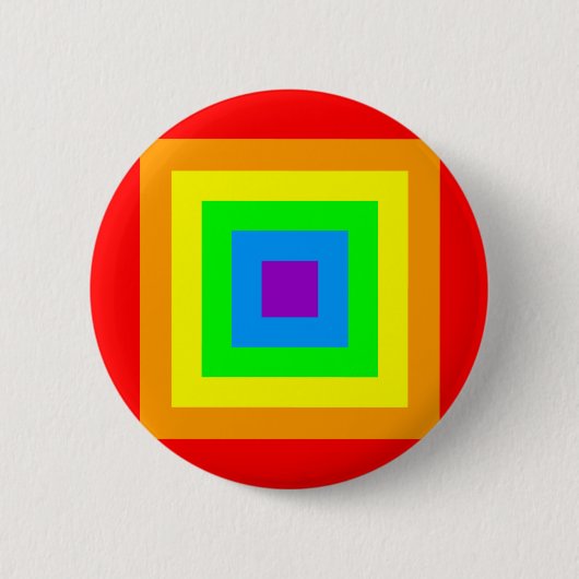 Regenbogen-Säure-Quadrate Button (Vorderseite)