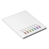 Regenbogen-Saxophon Bunt Notizblock (angewinkelt)