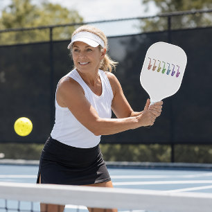 Regenbogen-Saxophon Bunte Jazz-Musik Pickleball Schläger