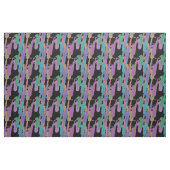 Regenbogen-Saxophon-Muster auf schwarzem Gewebe Stoff (Fat Quarter (45,7 x 55,9 cm))
