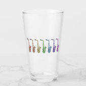 Regenbogen-Saxophone-Musik-Bunt Glas (Vorderseite)