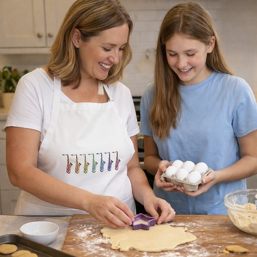 Regenbogen-Saxophone Musik für Musiker Schürze
