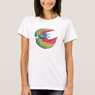 Regenbogen-Scarabäusbabydoll-Damen-Shirt T-Shirt