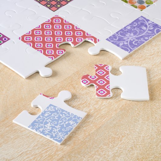 Regenbogen-Schachbretmuster Puzzle (Seite)