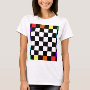 Regenbogen-Schachbrett CricketDiane T-Shirt
