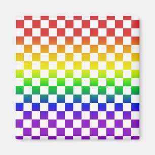 Regenbogen-Schachbrett-Magnet 01 Magnet