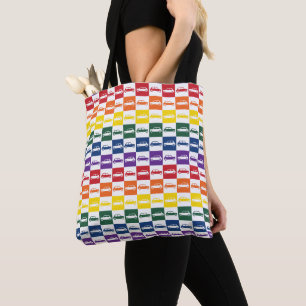 Regenbogen-Schachbrett-Mini-Cooper-Tasche Tasche