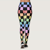 Regenbogen-Schachbrettmuster Leggings (Rückseite)