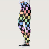 Regenbogen-Schachbrettmuster Leggings (Links)
