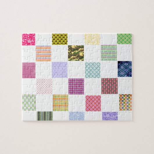Regenbogen-Schachbrettmuster Puzzle (Horizontal)