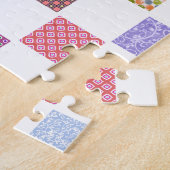 Regenbogen-Schachbrettmuster Puzzle (Seite)