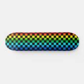 Regenbogen-Schachbrettskateboard-Plattform Skateboard (Horizontal)