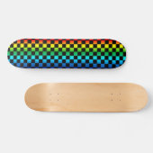 Regenbogen-Schachbrettskateboard-Plattform Skateboard (Horizontal)