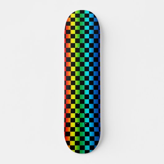 Regenbogen-Schachbrettskateboard-Plattform Skateboard (Vorne)