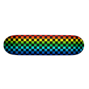 Regenbogen-Schachbrettskateboard-Plattform Skateboard