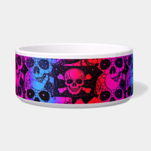 Regenbogen-Schädel Bling Napf