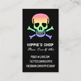 Regenbogen-Schädel-Gewohnheits-Visitenkarten Visitenkarte