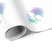 Regenbogen-Schädel - kundenspezifischer Geschenkpapier (Rolleneckpunkt)