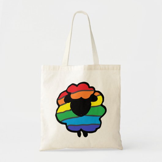 Regenbogen-Schaf-Taschen-Tasche Tragetasche (Vorne)