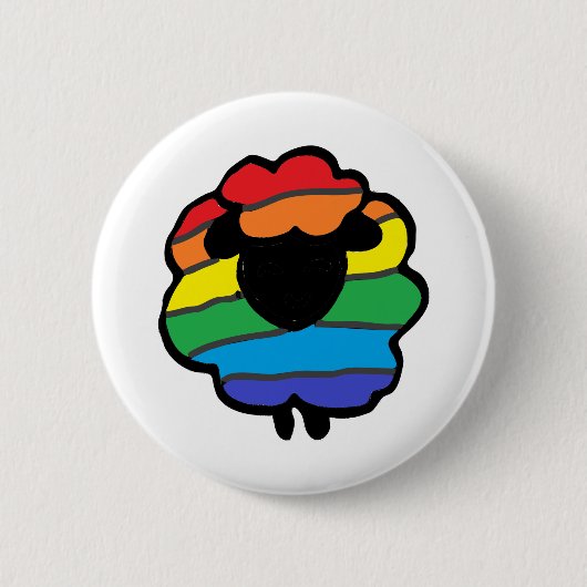 Regenbogen-Schafe Button (Vorderseite)