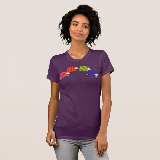 Regenbogen-Schafe T-Shirt (Vorne ganz)