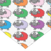 Regenbogen-Schafe Tischdecke (Schrägansicht)