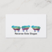 Regenbogen-Schafe Visitenkarte (Rückseite)