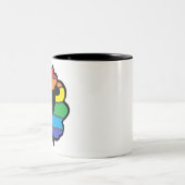Regenbogen-Schafe Zweifarbige Tasse (Mittel)