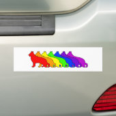 Regenbogen-Schäferhund Autoaufkleber (Auf Auto)