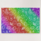 Regenbogen-Schalmuster 50 cm x 75 cm Puzzle (Horizontal)