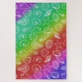 Regenbogen-Schalmuster 50 cm x 75 cm Puzzle (Vertikal)