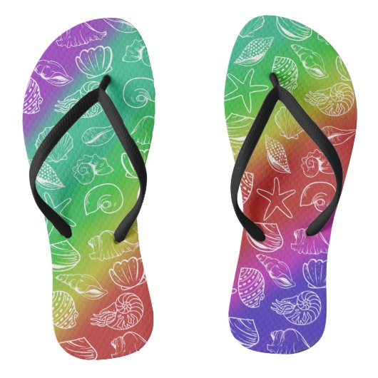 Regenbogen-Schalmuster Badesandalen (Fußbett)