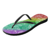 Regenbogen-Schalmuster Badesandalen (Schrägansicht)