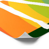 Regenbogen schattenrisshafte Frau Poster (Ecke)