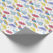 Regenbogen-Schauer Geschenkpapier (Ecke)