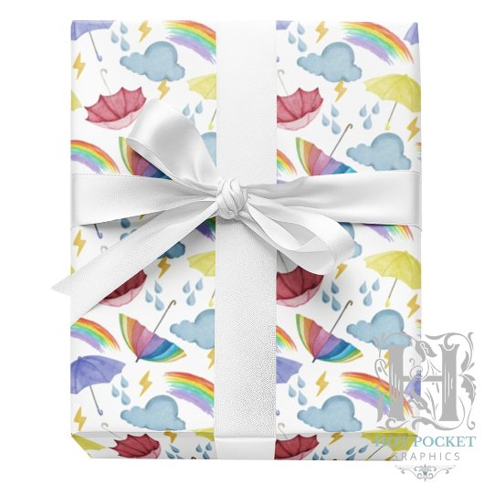 Regenbogen-Schauer Geschenkpapier